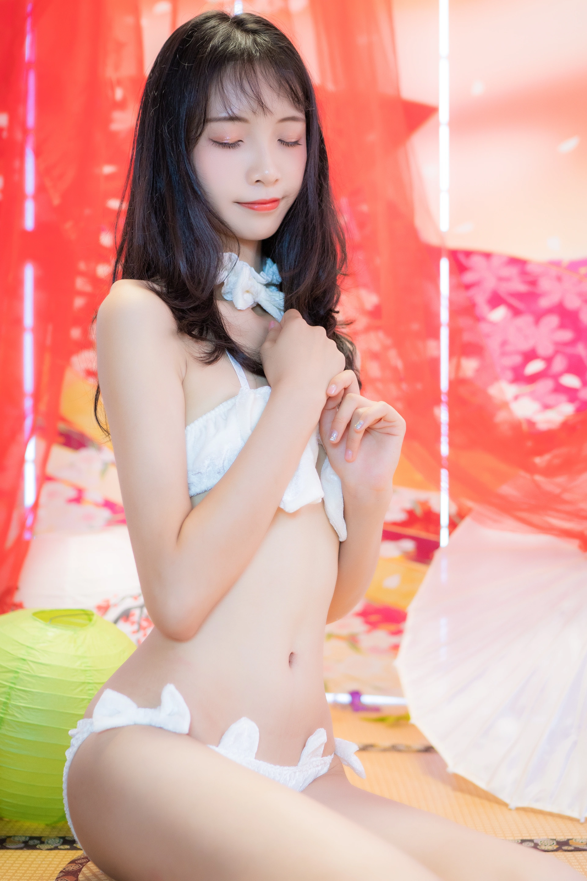 西瓜少女 - NO.04 日系棚拍白猫咪内衣 3