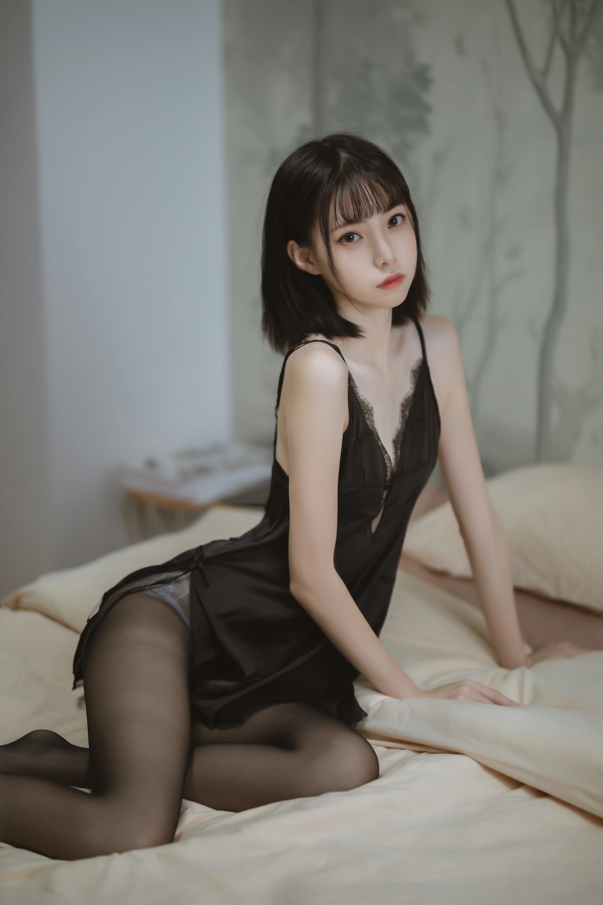 许岚LAN - NO.06 黑色蕾丝睡衣 1